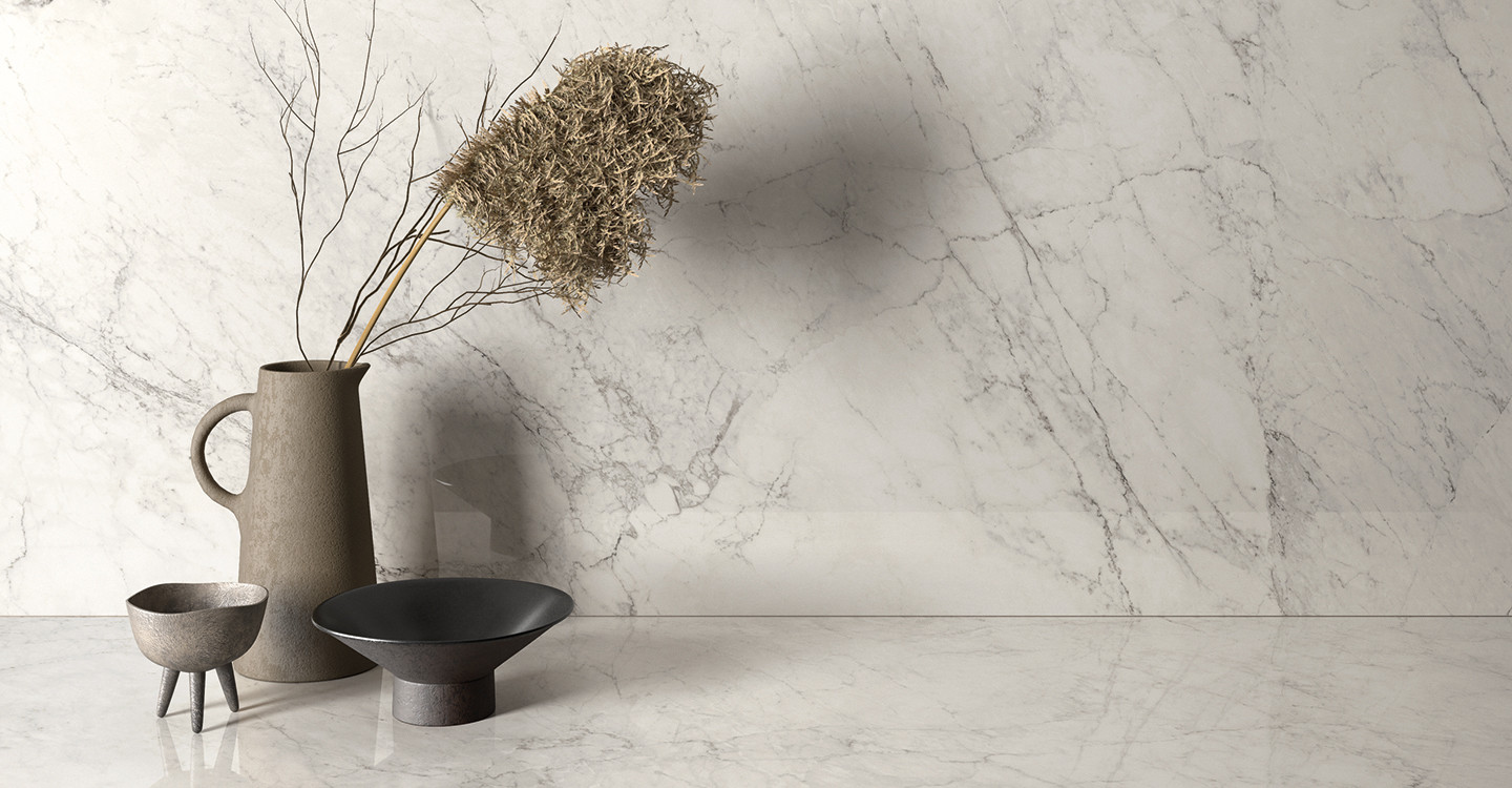 Tavolino rotondo in vetro-marmo nero Black Sahara MEME design - LivingDecò