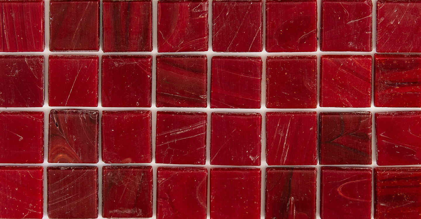 Red Glass Mosaic Tile