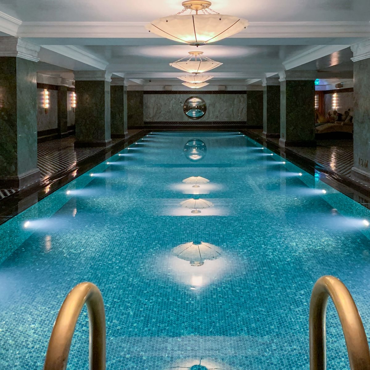 Mosaic pool installation